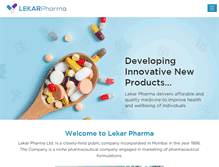 Tablet Screenshot of lekarpharma.com